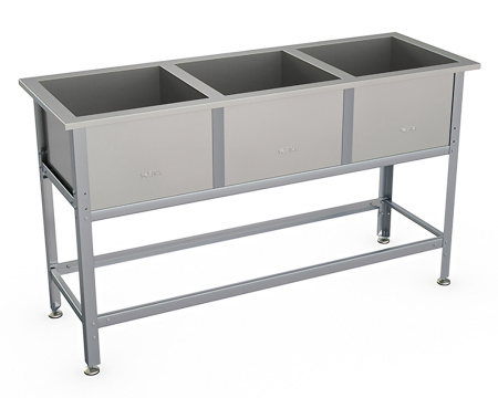 Ванна моечная трёхсекционная ВСМ-С-3.430-02 (ВСМ-3/430) Atesy купить