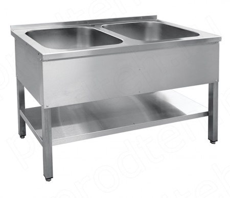 Ванна моечная двухсекционная ВМП-7-2-6 РН (500х600 каркас нерж.) Абат