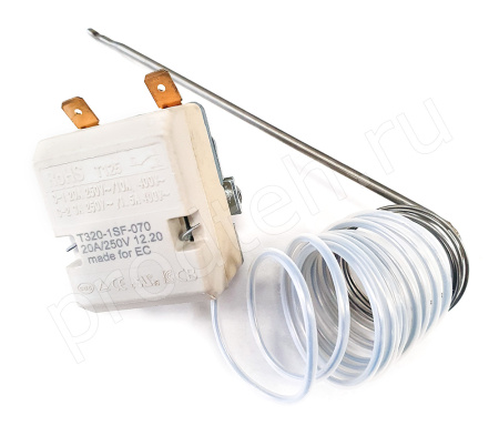 Термостат защитный 20А/250V/1,8m/F6,3/S320°С (аналог 55.13569.070) купить