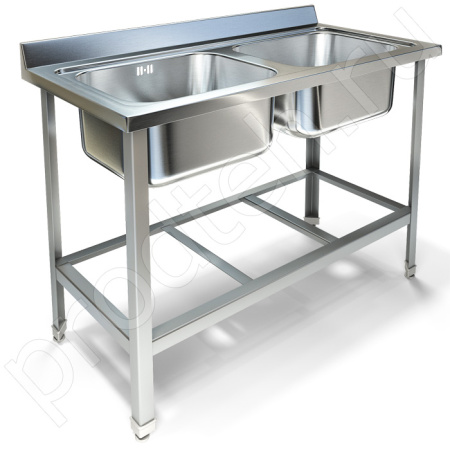 Ванна моечная двухсекционная ВМ-21/456 Техно ТТ цельнотянутая купить