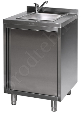 Мойка-тумба ТМ-2/600/600 ТММ односекционная с дверцей с бортом