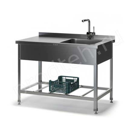 Ванна моечная с рабочей поверхностью МС 2/1200/600 ТММ с бортом купить