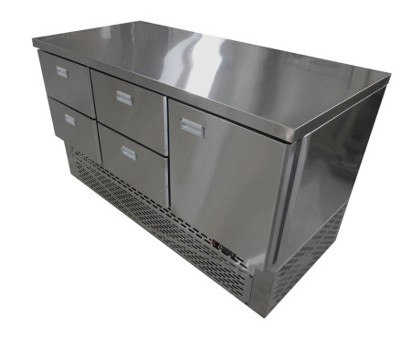 Стол холодильный с бортом/без борта 1 дверь+2 ящика+2 ящика СХП-1Д+2Я+2Я-148/70 купить