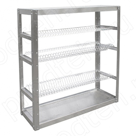 Стеллаж кухонный для тарелок и стаканов Эконом СКТСК-21КЭ-М