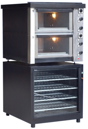 Печь хлебопекарная ХПЭ-750/500.24 ЛЮКС-У двухсекционная с расстойным шкафом ШРЭ-2.1-У купить