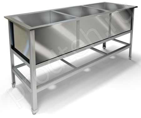 Ванна моечная трёхсекционная ВМ-41/430 Техно ТТ {1450х530х850 мм}