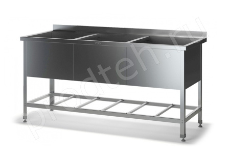 Ванна моечная трёхсекционная ВМС 3/450 ТММ с отверстием под смеситель купить