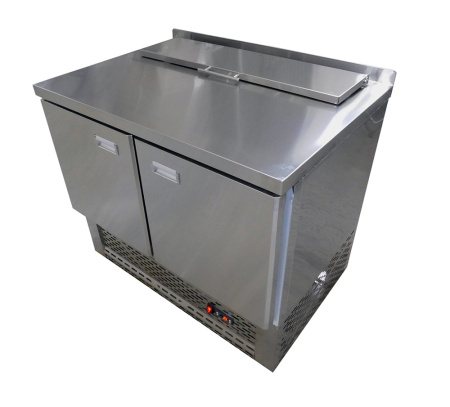 Стол холодильный саладетта с крышкой с бортом 2 двери СХСд(1/6)КП-2Д-100/60 купить