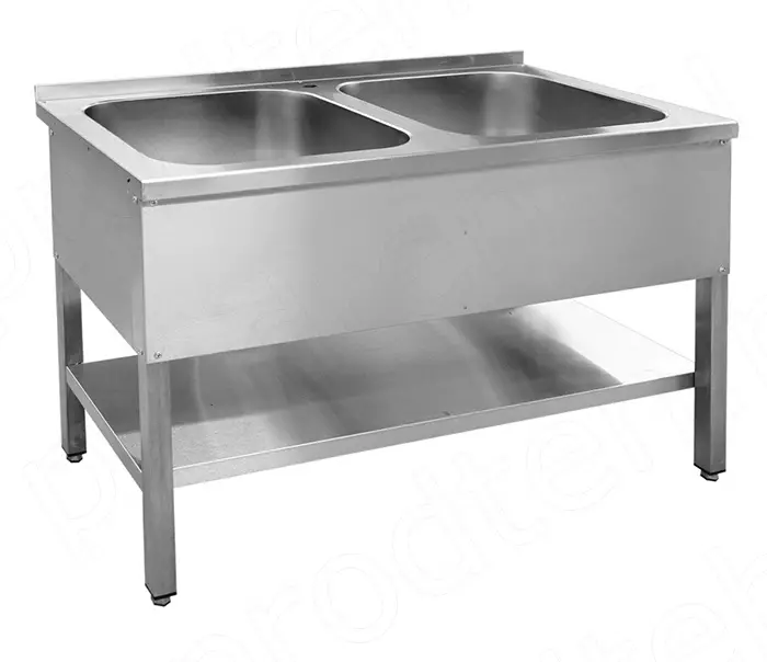 Ванна моечная двухсекционная ВМП-7-2-5 РН (500х500 каркас нерж.) Абат