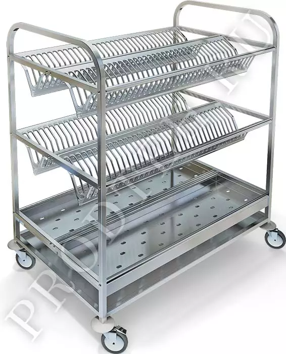 Тележка сервировочная ТП-234К для сушки тарелок и стаканов
