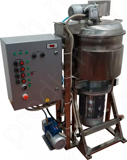 Куттер вакуумный с подогревом, механизированными мешалкой и выгрузкой ИПКС-032-50П(Н) Эльф 4М