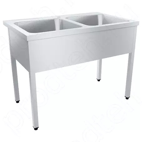 Ванна моечная двухсекционная цельнотянутая Профи ВМОц2-500ПНТ