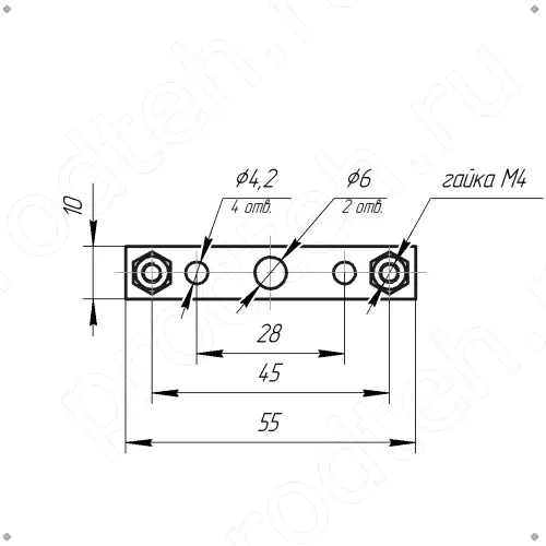 Переходная пластина для терморегуляторов