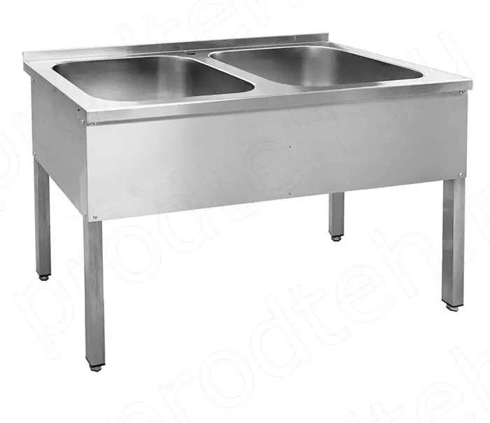 Ванна моечная двухсекционная ВМП-6-2-5 РЧ (500х500 каркас краш.) Абат {1200х600х860 мм}