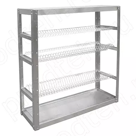 Стеллаж кухонный для тарелок и стаканов Эконом СКТСК-21КЭ-М