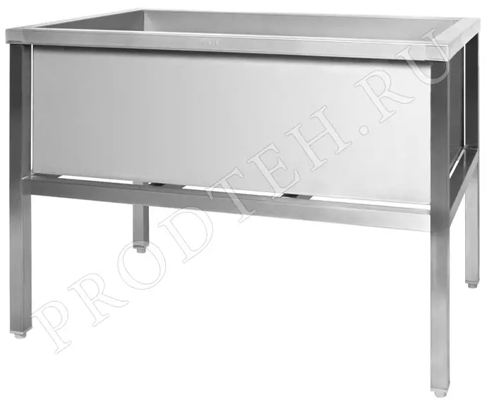 Ванна моечная длинная ВК-2 1540/870 ТММ котломойка с отверстием под смеситель