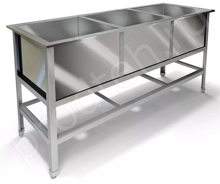 Ванна моечная трёхсекционная ВМ-41/430 Техно ТТ {1450х530х850 мм}