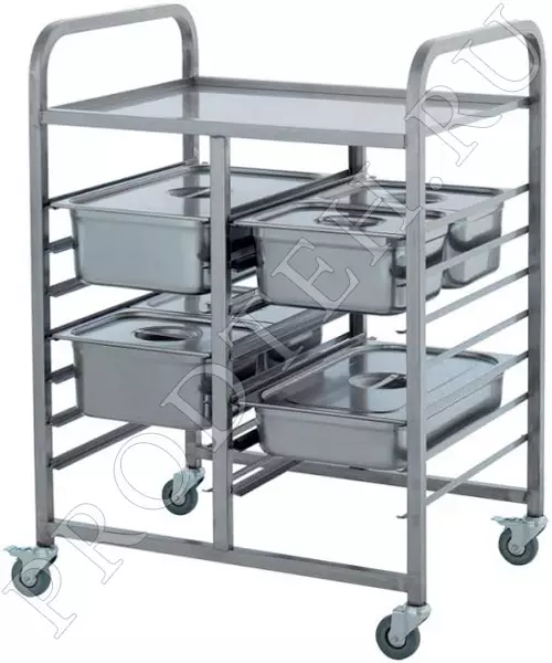 Тележка сервировочная для гастроемкостей ТГ-Л-2.14-1.1-02 (ТГ-1)