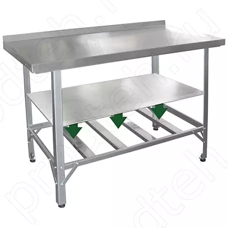 Полка сплошная для стола ЦК-СРО, СРО(б) 600х600 мм