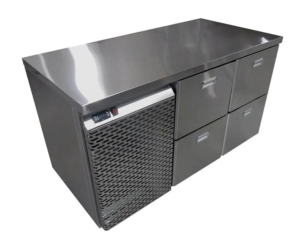 Стол холодильный с бортом/без борта 2 ящика + 2 ящика СХП-2Я+2Я-139/60