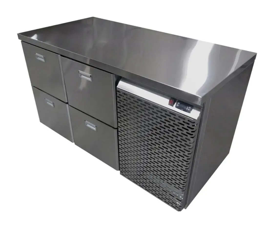 Стол холодильный с бортом/без борта 2 ящика + 2 ящика СХП-2Я+2Я-139/70