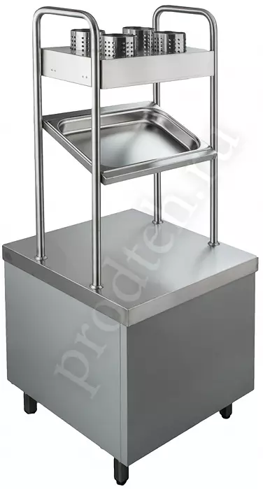 Стол для приборов и подносов ПП-2-6/7СХ Школьник Rada с хлебницей