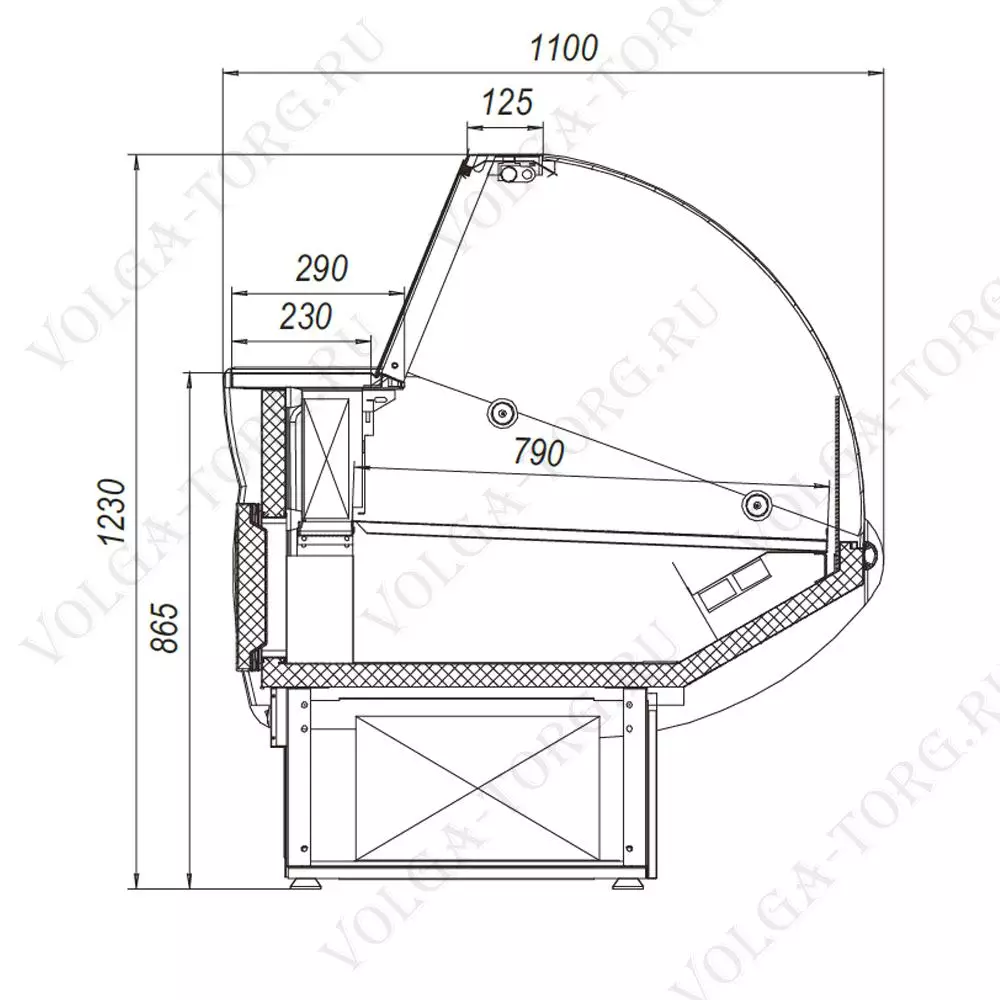 Стекло боковое Илеть ВХС (1.2, 1.5, 1.8) Марихолодмаш