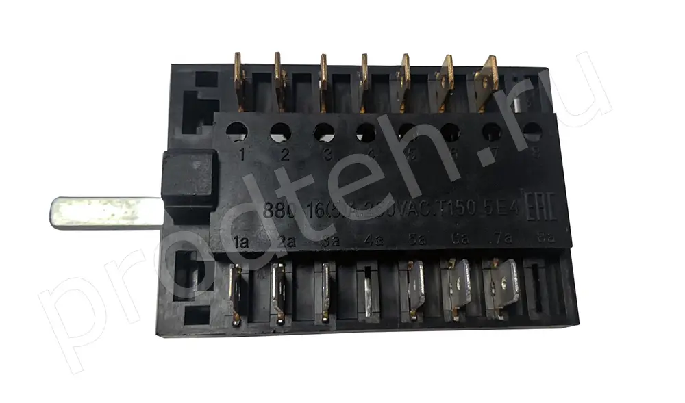 Пакетный переключатель ПМ-5 880 мощности духовки (ПМЭ-27-2353 П, вал 23 мм)