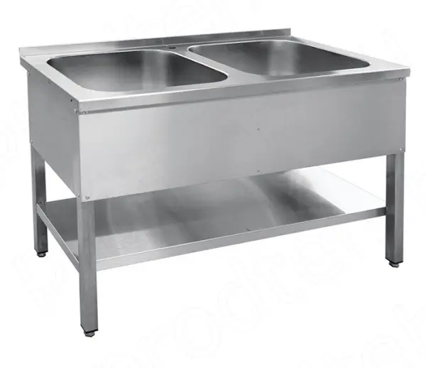 Ванна моечная двухсекционная ВМП-7-2-5 РН (500х500 каркас нерж.) Абат