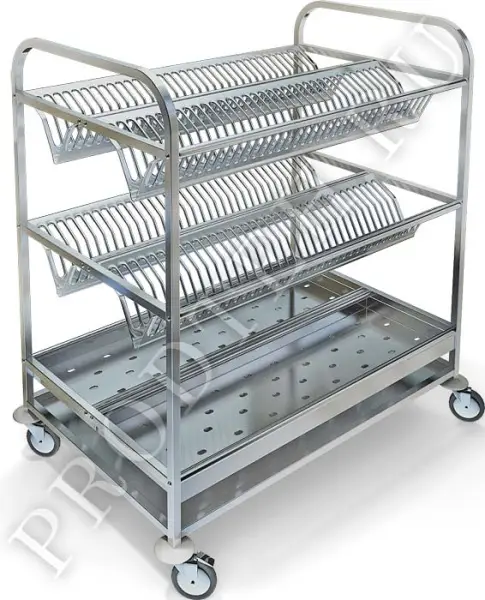 Тележка сервировочная ТП-234К для сушки тарелок и стаканов