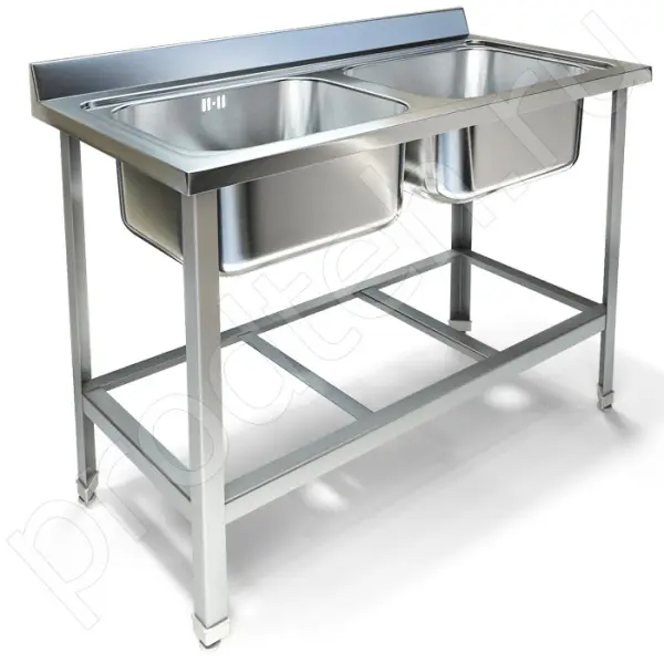 Ванна моечная двухсекционная ВМ-21/456 Техно ТТ цельнотянутая