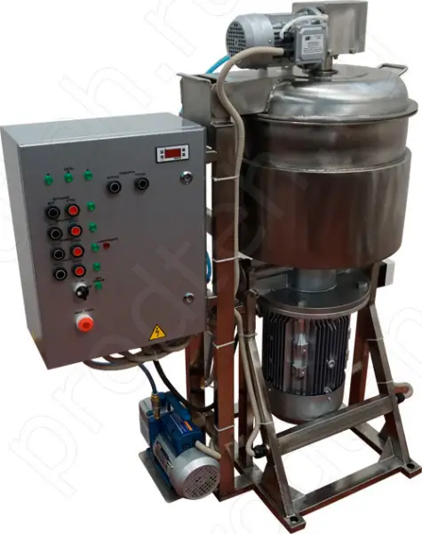 Куттер вакуумный с подогревом, механизированными мешалкой и выгрузкой ИПКС-032-50П(Н) Эльф 4М