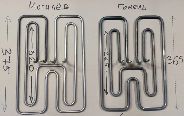 Отличие ТЭН Могилёв и Гомель