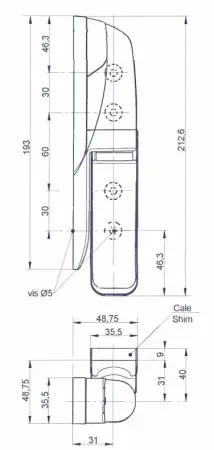 Петля распашной двери холодильной камеры Fermod 473