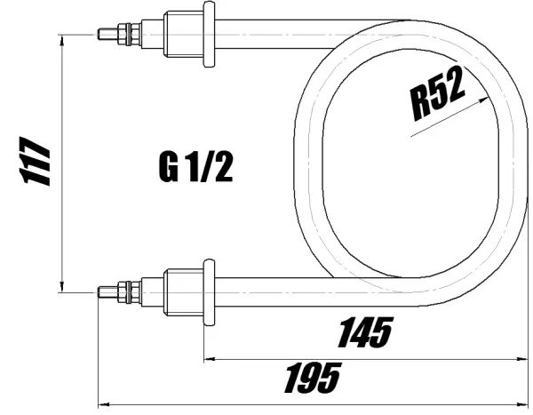ТЭН КПЭ-100 № 62А-01 71А13/2,5 J220 S117 нержавеющая сталь