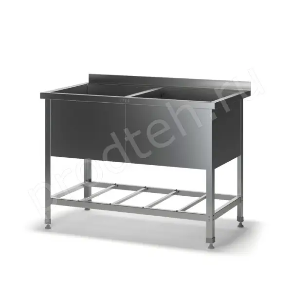 Ванна моечная двухсекционная ВМС-Н 2/450 ТММ  с отверстием под смеситель