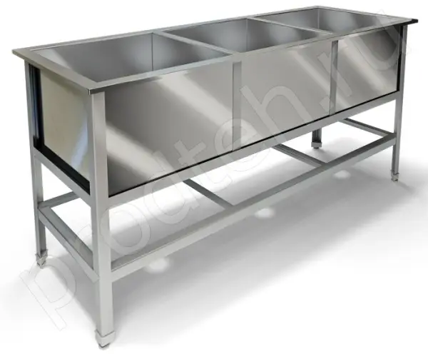 Ванна моечная трёхсекционная ВМ-41/430 Техно ТТ {1450х530х850 мм}