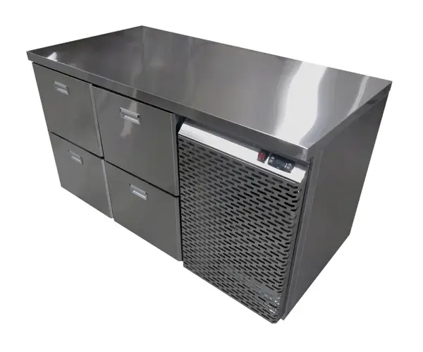 Стол холодильный с бортом/без борта 2 ящика + 2 ящика СХП-2Я+2Я-139/50