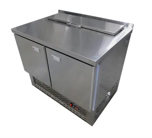 Стол холодильный саладетта с крышкой с бортом 2 двери СХСд(1/6)КП-2Д-100/60