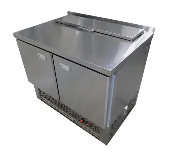 Стол холодильный саладетта с крышкой с бортом 2 двери СХСд(1/3)КП-2Д-100/60