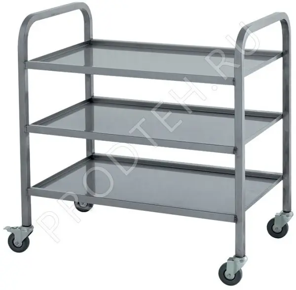 Тележка сервировочная ТС-С-3-850.530.900-02 (ТС-3-Э разборная) Atesy 3 полки