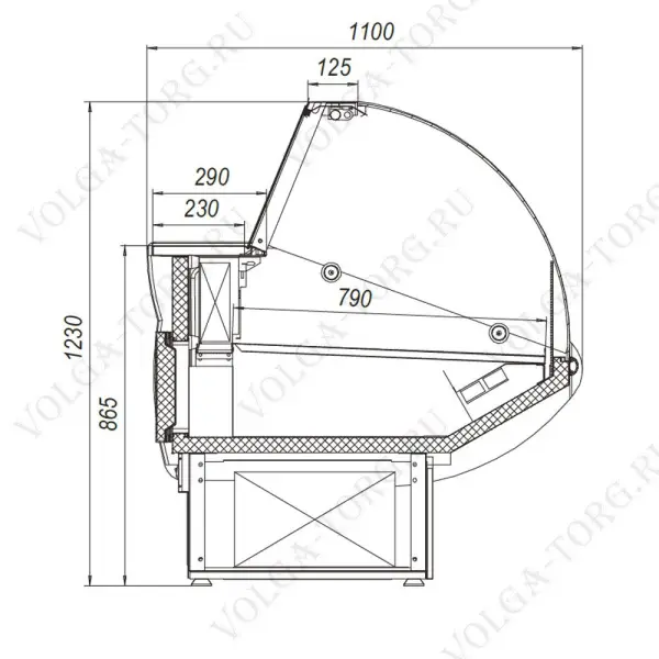 Стекло боковое Илеть ВХС (1.2, 1.5, 1.8) Марихолодмаш